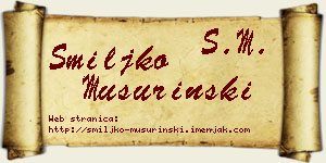 Smiljko Mušurinski vizit kartica